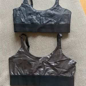 Heroine Sport Shimmer Black and blue Sports Bras